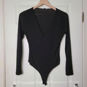 Fashion nova black spandex body suit